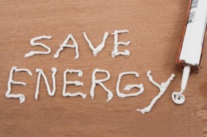 "the words "save energy' in caulk