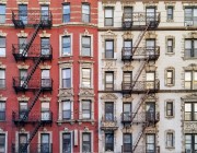 Brick apartment buildings